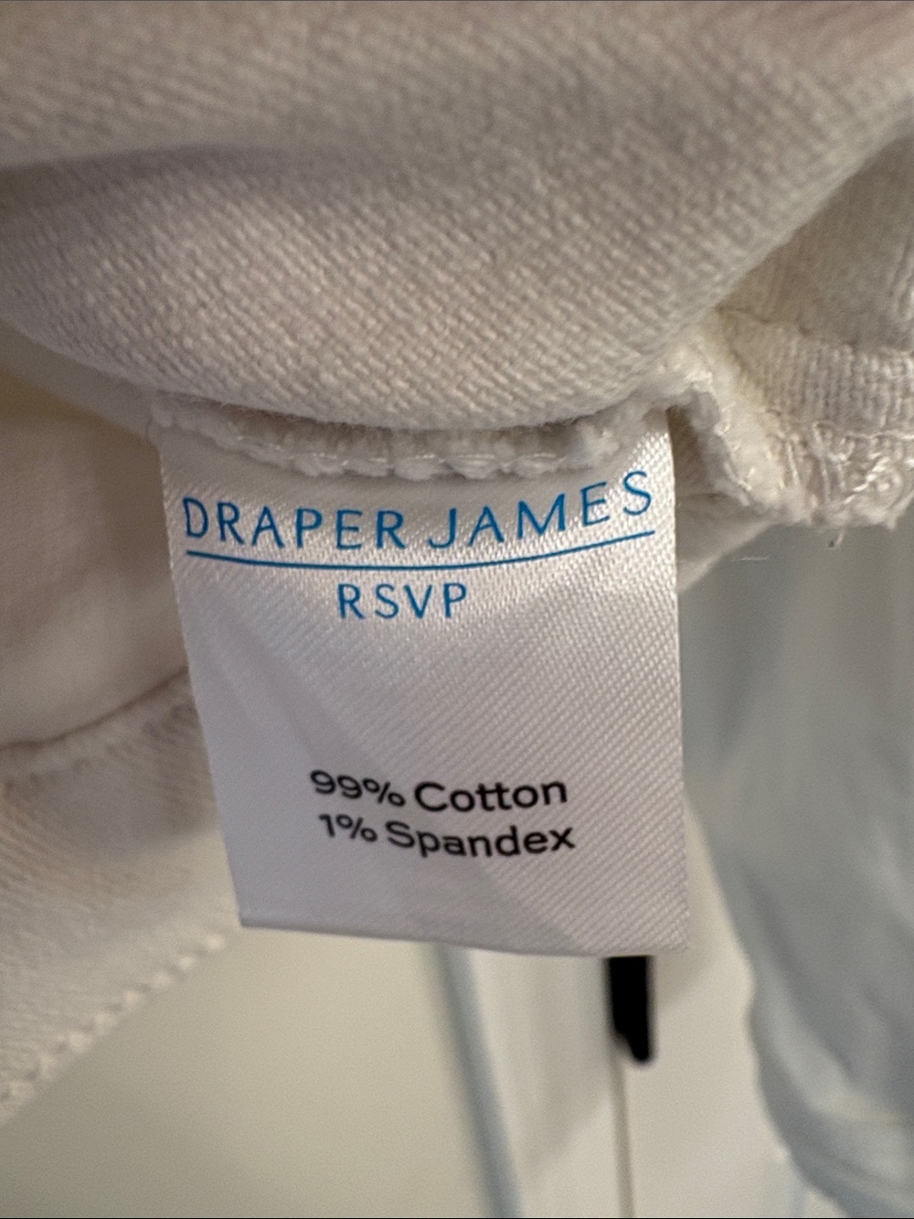 Draper James RSVP white denim Jacket with ruffle neck line - Picture 10 of 11